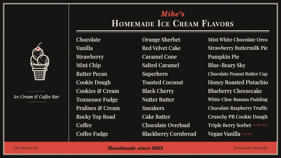 the shop tv flavor board, night